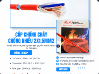 Dây cáp chống cháy chống nhiễu 2x1.5 Altek Kabel sẵn Long An, An Giang, Đồng Tháp