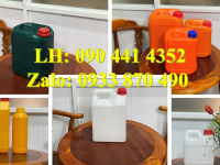 Gía can nhựa 500ml, can nhựa 1 lít vuông, can nhựa đựng 2 lít hóa chất có màu 