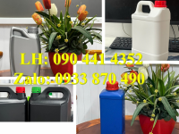 Gía can nhựa 500ml, can nhựa 1 lít vuông, can nhựa đựng 2 lít hóa chất có màu 