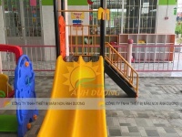 Cầu trượt máng đôi ngoài trời cho trẻ em, cầu trượt ngoài trời giá rẻ