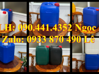 Can nhựa 25 lít vuông đựng muối axit, can nhựa 30 lít đựng hóa chất sinh khí 