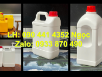 Can chứa 500ml chất lỏng, bình chứa nước lau sàn 1 lít, can nhựa tròn 2 lít đựng hóa chất