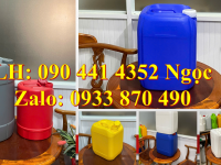 Can nhựa vuông 24 lít, thùng nhựa 25 lít đựng chất tẩy, can nhựa 30 lít đựng thuốc thú y