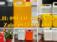 Can nhựa 0.5 lít theo yêu cầu, can nhựa 1 lít dày, can nhựa 2 lít đựng hóa chất có sẵn 