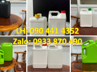 Can nhựa 5 lít màu vàng, can nhựa 2 lít đựng dung dịch vệ sinh máy móc chuyên dụng 