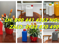 Bình nhựa 0.5 lít vuông, can nhựa 1 lít tròn, vỏ can nhựa 2 lít đựng hóa chất loãng 