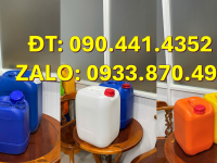 Can nhựa 30 lít đựng thủy ngân, can nhựa 25 lít đựng bazơ, can nhựa 20 lít đựng chất tách 