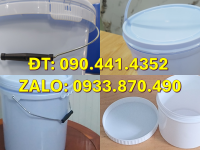 Thùng đựng sơn 5 lít vàng, vỏ thùng sơn tròn 6 lít, thùng sơn 10 lít đựng dầu nhớt 