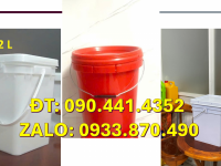 Thùng đựng sơn 5 lít vàng, vỏ thùng sơn tròn 6 lít, thùng sơn 10 lít đựng dầu nhớt 