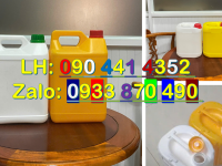 Vỏ can nhựa 2 lít, can nhựa 1 lít giá rẻ, can đựng chất lỏng 500ml trắng 
