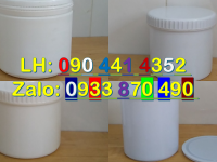 Hộp nhựa 250g trắng, hủ nhựa đựng 500g vuông, hủ nhựa 1 ký nắp garenti 