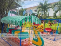 Xích đu thuyền rồng mầm non, xích đu treo mầm non