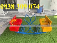 Bập bênh ghế gấu mầm non, bập bênh đôi cá mầm non, bập bênh đế cong