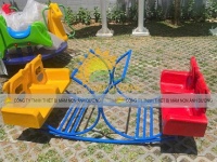 Bập bênh ghế gấu mầm non, bập bênh đôi cá mầm non, bập bênh đế cong