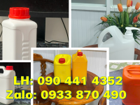 Can nhựa 5 lít đựng hóa chất y tế, bình nhựa vuông 2 lít đựng xăng, can nhựa 1 lít có quai 