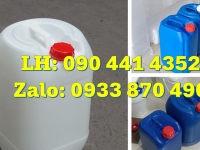 Thùng nhựa 22 lít màu vàng, can nhựa 24 lít màu đen đựng hóa chất nguy hiểm 