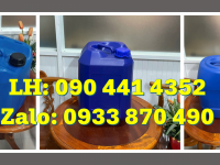 Thùng nhựa 22 lít màu vàng, can nhựa 24 lít màu đen đựng hóa chất nguy hiểm 