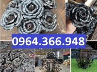 Bông hồng sắt rèn trang trí cổng lan can và ban công