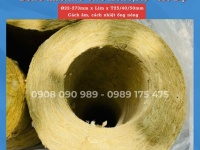Ống bông sợi khoáng Rockwool bọc cách nhiệt ống nóng