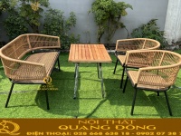 Sofa Giả Mây QD-750 – Điểm Nhấn Tinh Tế Cho Sân Vườn, Cafe Và Resort