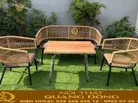 Sofa Giả Mây QD-750 – Điểm Nhấn Tinh Tế Cho Sân Vườn, Cafe Và Resort