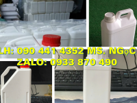 Bình nhựa vuông 5 lít vàng, can tròn 2 lít trắng, can nhựa 1 lít đựng chất lỏng diệt sâu bọ 