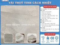 Vải thuỷ tinh màu trắng cách âm, vải thuỷ tinh cách nhiệt