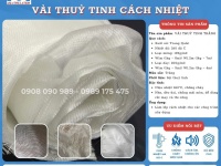 Vải thuỷ tinh màu trắng cách âm, vải thuỷ tinh cách nhiệt
