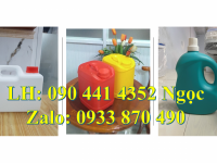 Vỏ can nhựa 1 lít tròn nắp nhấn, can nhựa vuông 2 lít đựng hóa chất, can nhựa vòi nhấn 5 lít châm nư