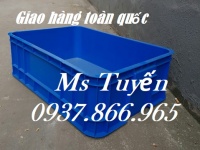 Giá thùng nhựa xanh dương có nắp, thùng nhựa HPDE, thùng nhựa cao 20, thùng