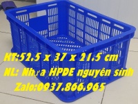 Sọt chế biến thực phẩm trong kho lạnh, sọt nhựa rỗng- sóng hở