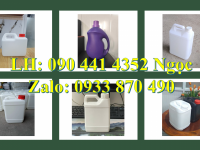 Vỏ can nhựa 1000ml đựng chất tẩy dạng loãng, can nhựa 2 lít tròn đựng nước giặt/ xả 