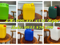 Vỏ can nhựa 24 lít vuông, can nhựa 25 lít tròn đựng hóa chất, can nhựa vuông 30 lít đựng axit 