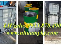 Thùng phuy nhựa 120 lít đựng thực phẩm chế biến, thùng phuy nhựa 220 lít làm phao bè 