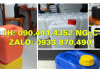 Vỏ thùng nhựa 30 lít đựng dầu nhớt, can nhựa 25 lít đựng hóa chất gốc axit 