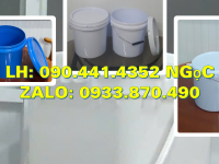 Xô nhựa 20 lít đựng gạo, vỏ thùng sơn 18 lít, xô nhựa 16 lít đựng hóa chất kết tủa 