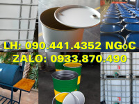 Thùng phuy sắt cũ đựng hóa chất loại đẹp, dày, thùng phuy sắt đựng hóa chất 220L nắp kín 
