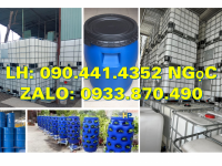 Thùng phuy sắt cũ đựng hóa chất loại đẹp, dày, thùng phuy sắt đựng hóa chất 220L nắp kín 