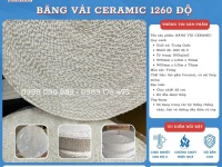 Băng vải sợi gốm Ceramic cách nhiệt, chống cháy