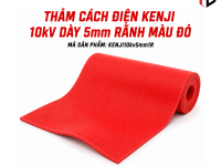 Thảm Cách Điện Kenji 10kv Dày 5mm Rãnh Màu Đỏ