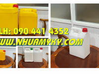Can 5 lít tròn quai đựng hóa chất dạng sệt, can nhựa 2 lít đựng hóa chất dạng đặc 