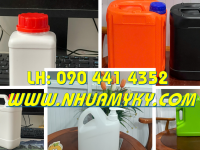 Can 5 lít tròn quai đựng hóa chất dạng sệt, can nhựa 2 lít đựng hóa chất dạng đặc 
