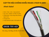 Cáp tín hiệu chống nhiễu RS485 2 Pair 18AWG phân phối Hà Nội, Hải Phòng, Hải Dương