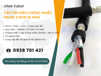 Cáp tín hiệu chống nhiễu RS485 2 Pair 18AWG phân phối Hà Nội, Hải Phòng, Hải Dương