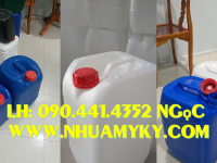 Can nhựa 25 lít tròn, vỏ can nhựa 20 lít đựng axit yếu có sinh khí, can nhựa 10 lít đựng nước muối 