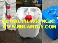 Can nhựa 25 lít tròn, vỏ can nhựa 20 lít đựng axit yếu có sinh khí, can nhựa 10 lít đựng nước muối 