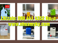 Sản xuất can nhựa 500ml, bình nhựa 1 lít đựng hóa chất, can nhựa 2 lít tròn đựng cồn dễ cháy