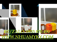 Bình nhựa 0.5 lít đựng rượu, can nhựa 1 lít đựng nước rửa tay, can nhựa 2 lít đựng gel chống dính