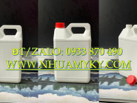 Bình nhựa 0.5 lít đựng rượu, can nhựa 1 lít đựng nước rửa tay, can nhựa 2 lít đựng gel chống dính