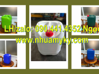 Can nhựa 25 lít vuông màu vàng, can nhựa 20 lít vuông loại tốt, can nhựa 10 lít dày đựng xăng 
